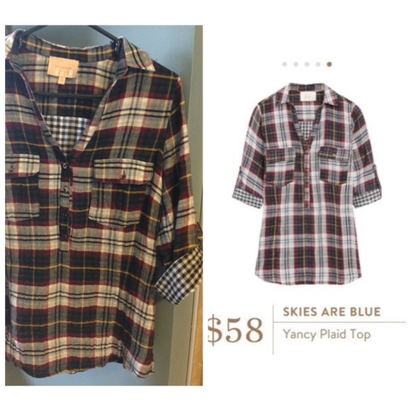 Skies Are Blue Yancy Plaid Top