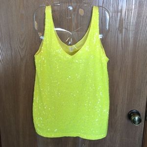 Beautiful sequin yellow tank!