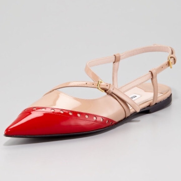 Authentic Miu Miu Patent Bicolor Ballerina Flats!