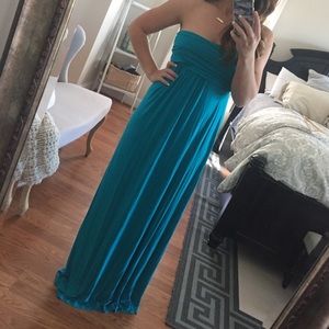 Cotton fold over maxi dress