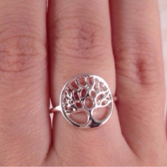 Silver Plated Tree of Life Ring - Picture 2 of 3