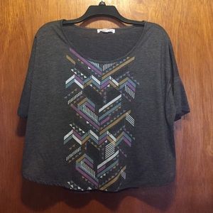 Aztec printed crop top