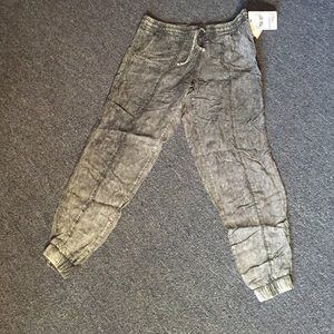 Black acid wash jogger pants