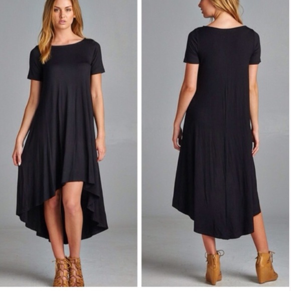 •❗️LAST ONE❗️•black hi lo dress• - Picture 2 of 2