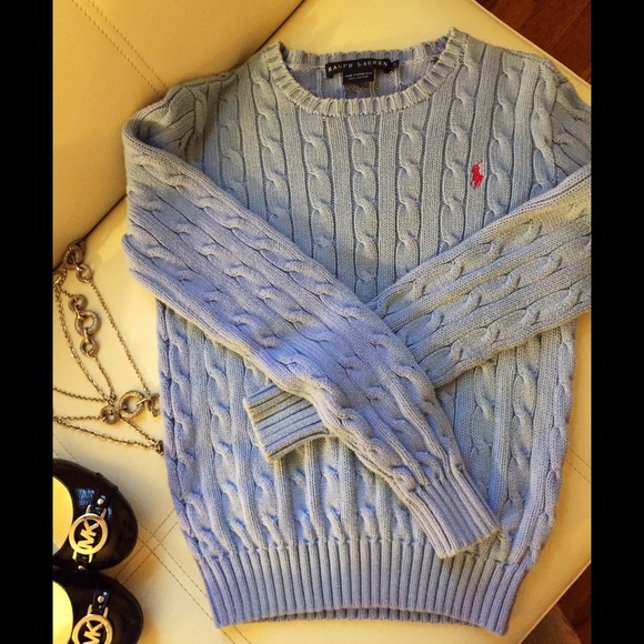 Light Blue Cable-knit Sweeter - Picture 2 of 3