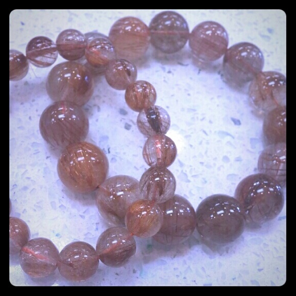 Rutilated quart bead bracelets.... - Picture 1 of 3