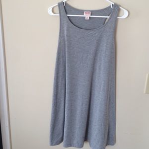 heather grey flowy shift dress