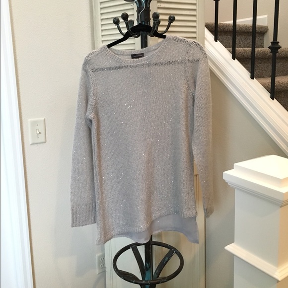 NWT The Limited | grey subtly sequined sweater - Picture 1 of 3