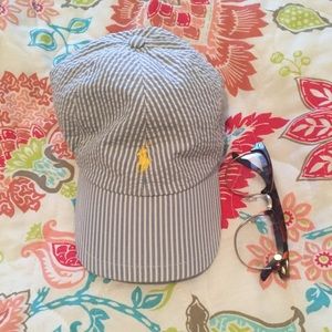 Seersucker polo Ralph Lauren hat