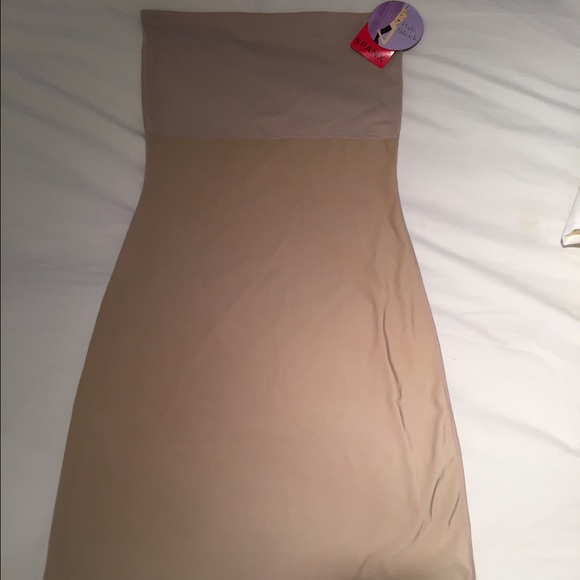 NWT Spanx strapless slip dress