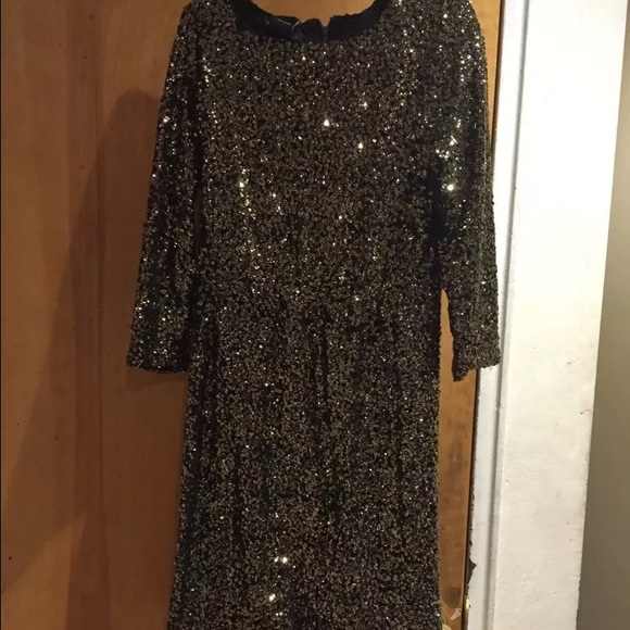 MM couture Gold sequins dress size medium