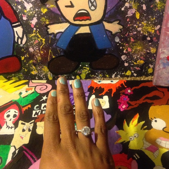 Faux diamond ring
