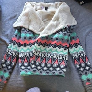 Furry warm cardigan