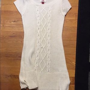 White sweater dress