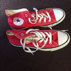 Red high top converse