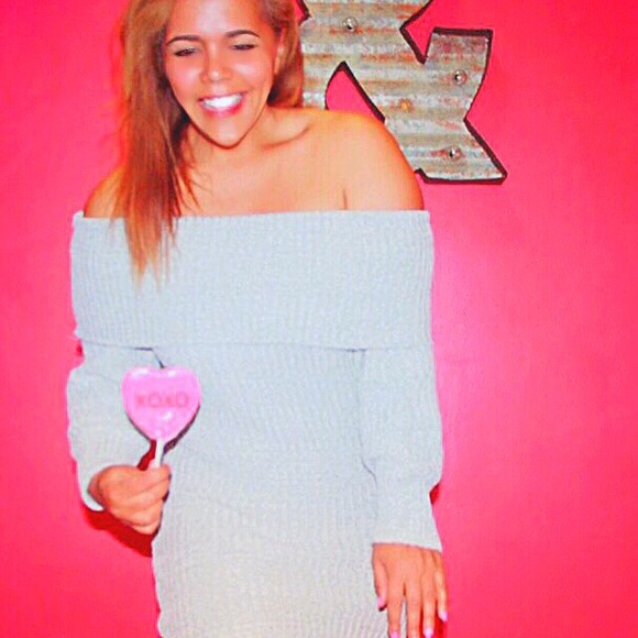 Gray Sweater Dress - Picture 1 of 2