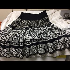 Black and white skirt