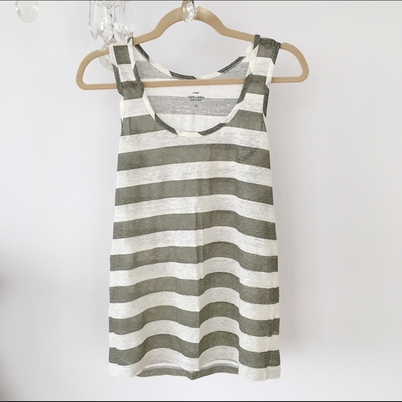 J. Crew Tops - J. Crew Linen Striped Tee