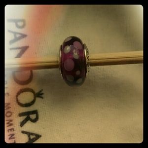 Retired purple bubbles Pandora charm