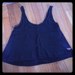 Navy crop top tank