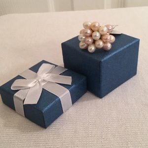 Freshwater pearl dangle ring in sterling silver