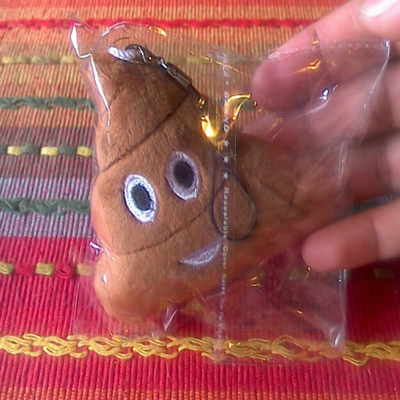 NEW Poop Emoji Keychain 3"