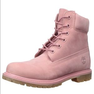Dusty pink timberlands