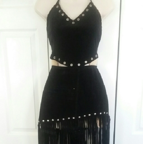Fringe Skirt & Halter Top - Picture 1 of 4
