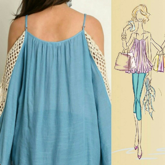 Catch My Drift Cold Shoulder Top - Picture 3 of 3