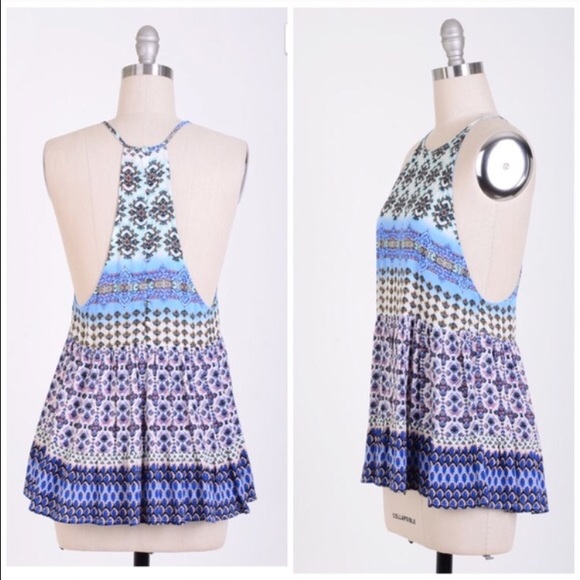 Sold Out! Pretty in Periwinkle Halter Top - Picture 2 of 4