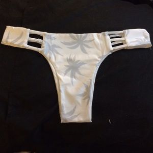 Reversible White/Grey Brazilian Bikinis