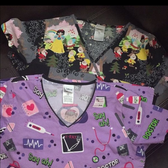 Bundle of Disney scrub tops