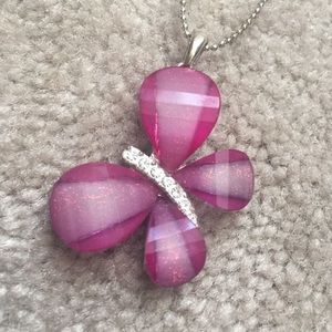 Pink Butterfly necklace