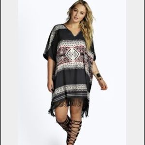 Sold 🚫🚫🚫 Boohoo "eve" printed tassel dress