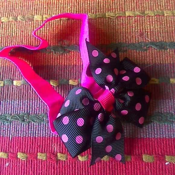 NEW Hair Bow Headband Polka Dot