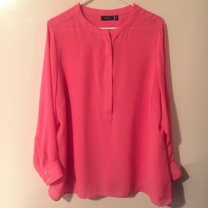 Salmon Long Sleeve Blouse