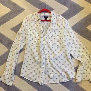 Jcrew Polka Dot Blouse