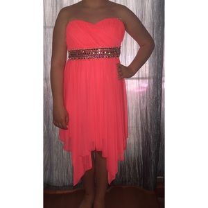 Coral Short Prom Dress