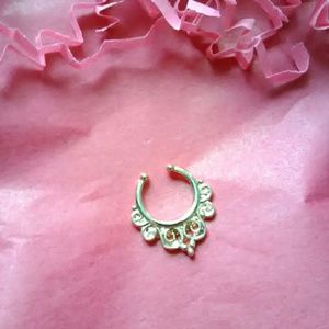 Gold fake septum clip