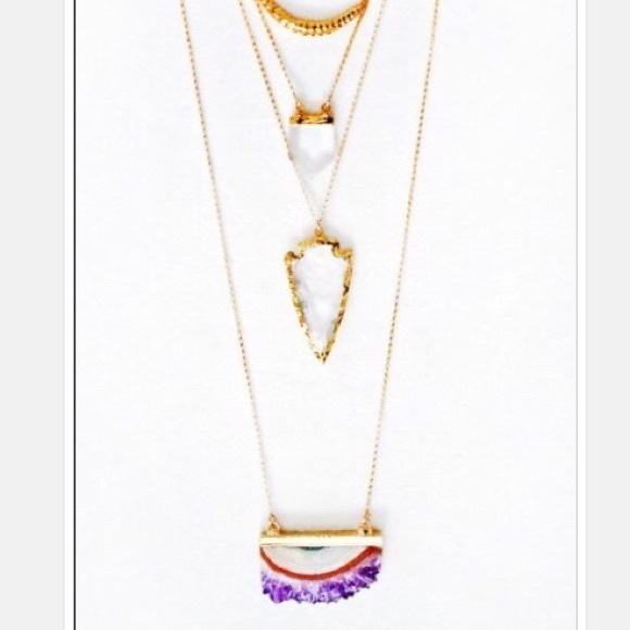 Jewelry - •amethyst slice necklace•