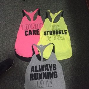 Pink tank tops