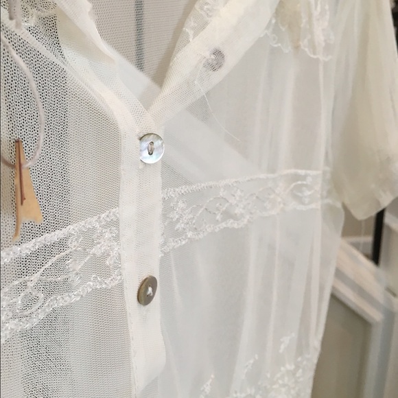 Vintage lace Peter Pan collared layering piece - Picture 2 of 4