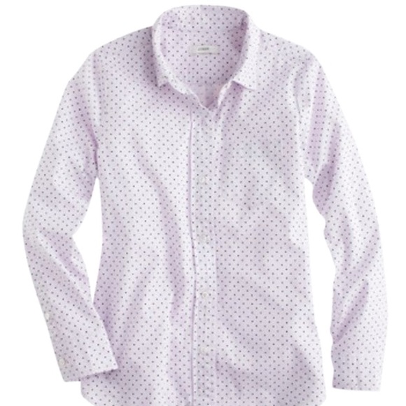 Jcrew Polka Dot Lavender Button Down