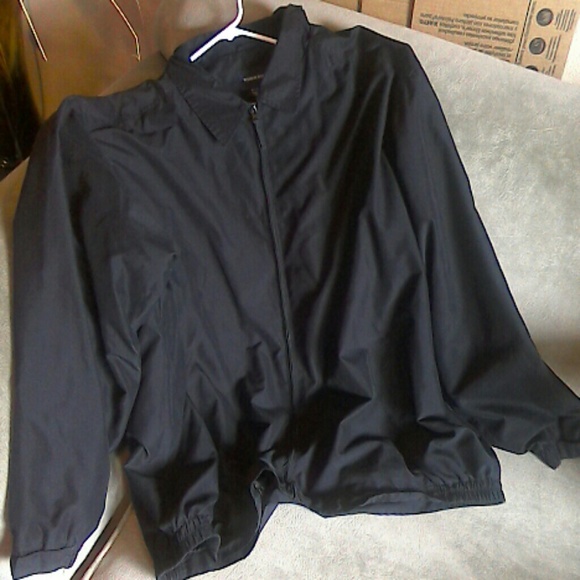 Mens Harbor Bay 3XLT Black Windbreaker Jacket Coat