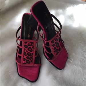 Donald Pliner Fuschia Leopard Heels