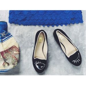 Suede Wink Smoking Loafers by Iris Apfel