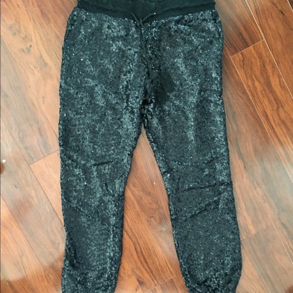 Pants - Sequin jogger pants