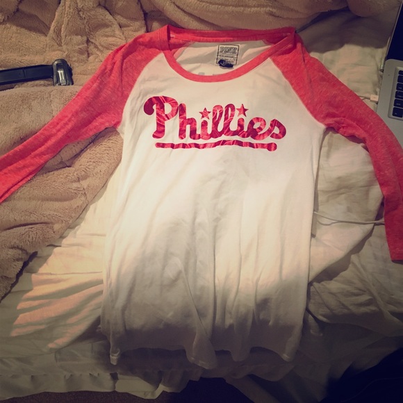 PINK Phillies baseball tee. Size small