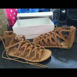 GLADIATOR LACE UP SANDAL