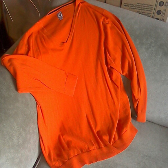 Big & Tall JCP Men's V Neck Sweater Size 3XL Ornge